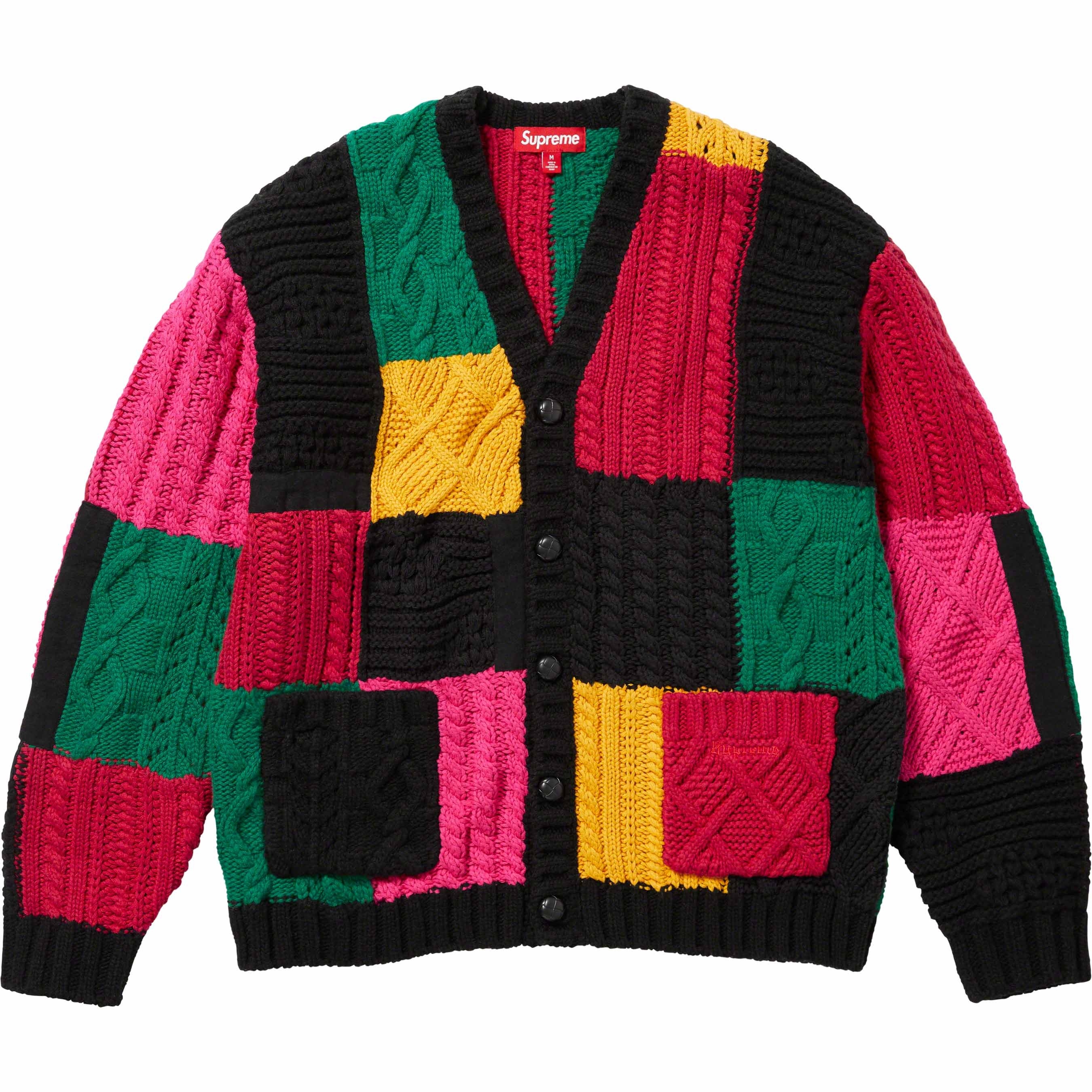Patchwork Cable Knit Cardigan view 2